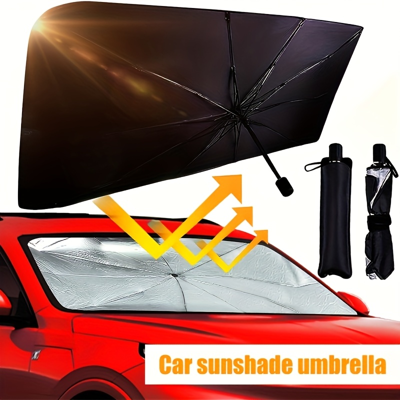 car windshield sunshade universal car windshield upgrade sun umbrella   and foldable for storage suitable for cars suvs and trucks heat resistant sunshade protector essential sunshade for summer cars Product details 2