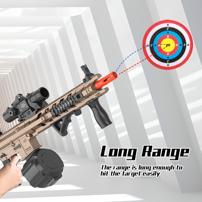 M4 Electric Gel Ball Gun - 7.4V High Speed Upgrade, Manual/Automatic Dual Mode, Highly Assembled Toy Rifle for Outdoor Entertainment, Team Shooting Games, Christmas Gifts (No Bullets), Team Shooting Game, Sleek Weapon Design, Durable Construction