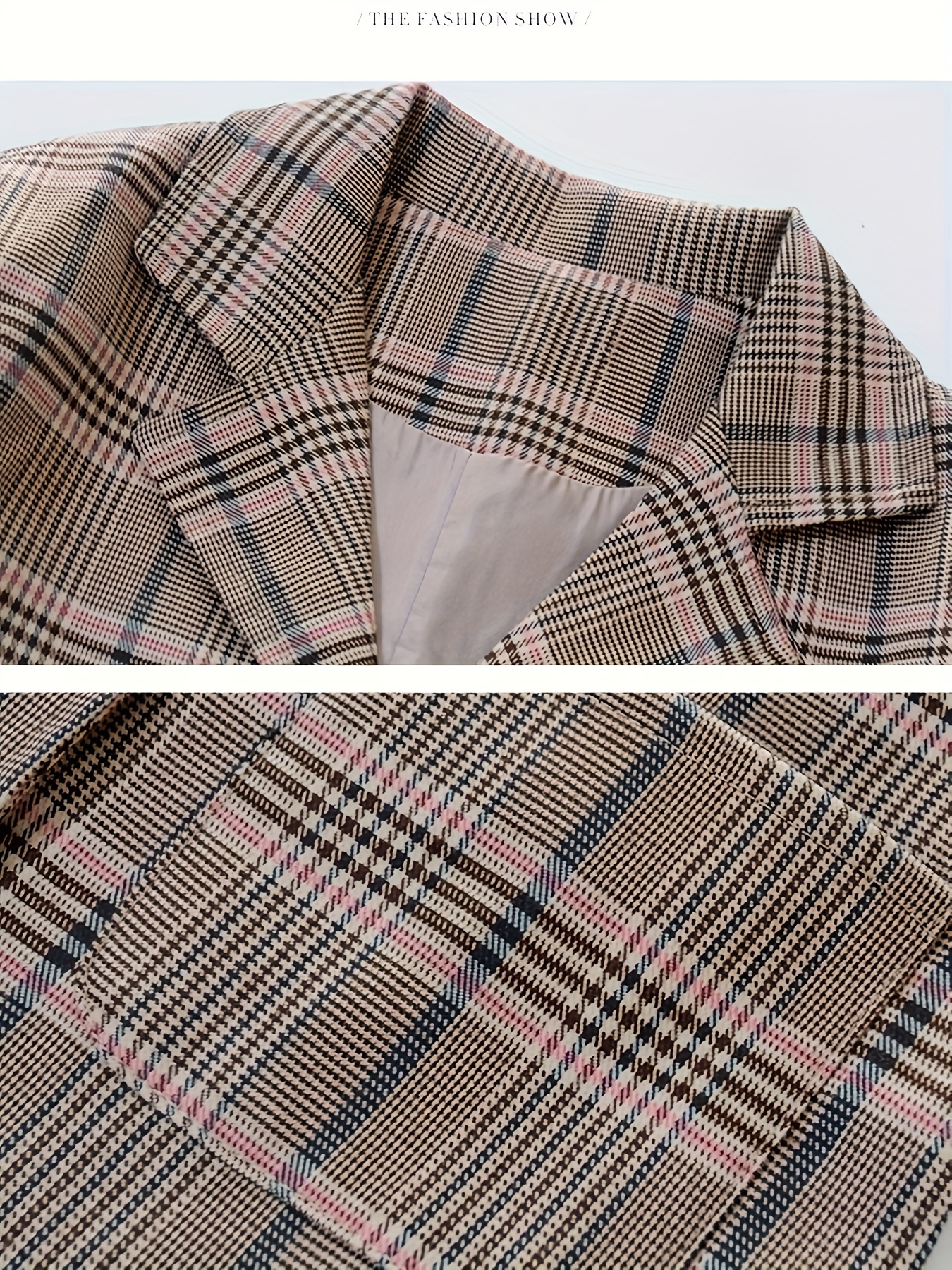 Girls' Plaid Suit 2pcs Set, Jacket and Pants for Spring/Autumn