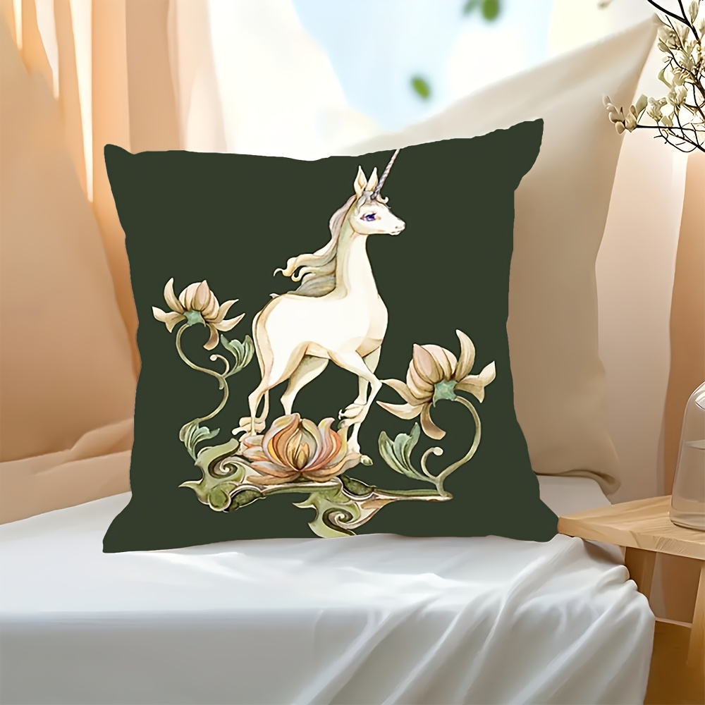 

Seasonal Charm, Last Pillowcase 18x18in - Contemporary Style, Machine Washable, Zip Closure, Polyester, Living Room & Bedroom Decor (pillow Not Included)