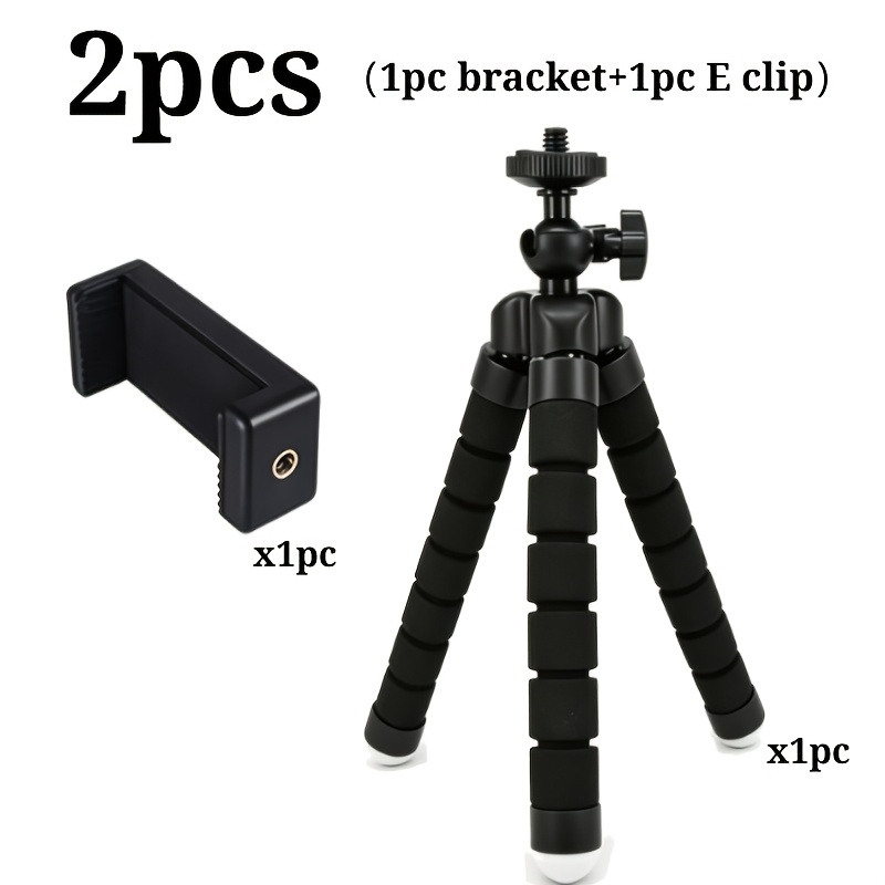 TEMU 2pcs (1pc Bracket And 1pc ) The Top Elastic Universal Phone Clip Clamped Horizontally And , To Disassemble And Assemble;