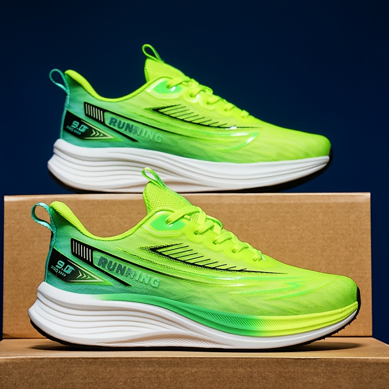 herren freizeit-sneaker mit stoßdämpfenden, dehnbaren weichsohlen, atmungsaktive mesh-laufschuhe,   für outdoor-straßenlauf wandern