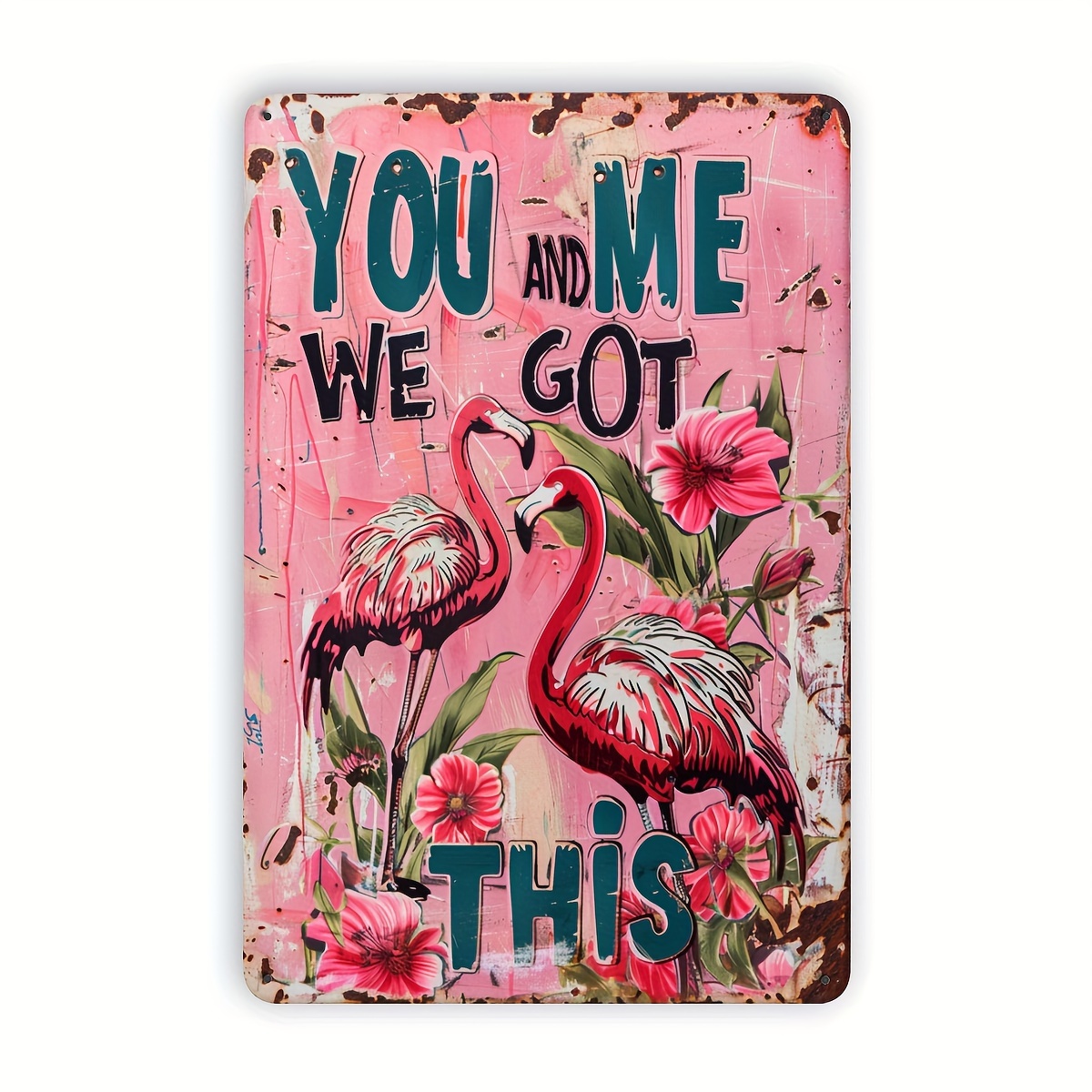 

Vintage Flamingo Metal Tin Sign - 8x12" | Durable Iron Wall Art For Home, Bar, Cafe & Garden Decor | Easy-hang Retro Plaque Flamingo Wall Decor