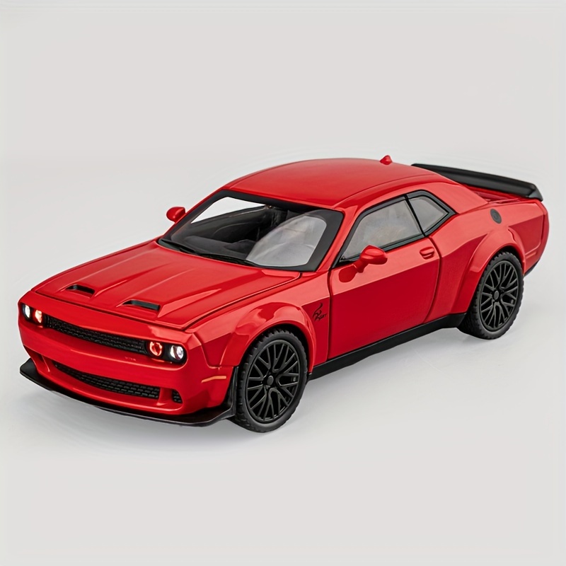 

Toy Model Car For Kids 1: 32 Scale Dodge Challenger Die Cast Metel Toy Cars For Pull Back Model Car With Sound And Light Car Toy Birthday Gifts For 3+ Year Old Boys And Kids