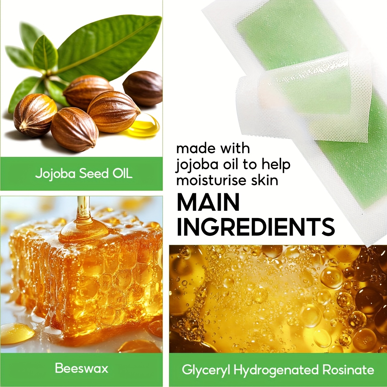 10/20/30pcs Wax Strips for Hair Removal on Lips, Face, Eyebrows, And Bikini Line, Made from Beeswax, Includes Vitamin E Care Wipes.