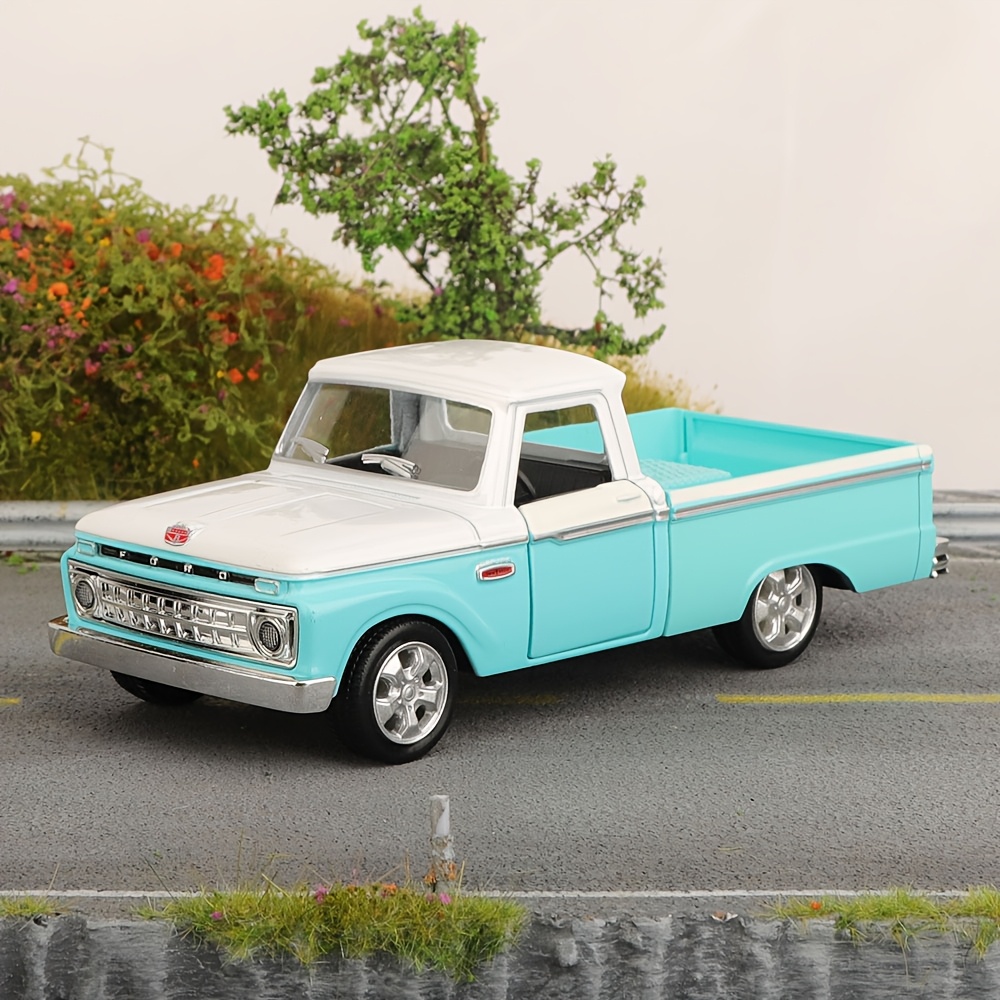 TEMU RMZ1:36 pour Ford F-1001965 Modèle de voiture en alliage de simulation, voiture-jouet pour enfants à pendule, modèle de voiture à arrière avec