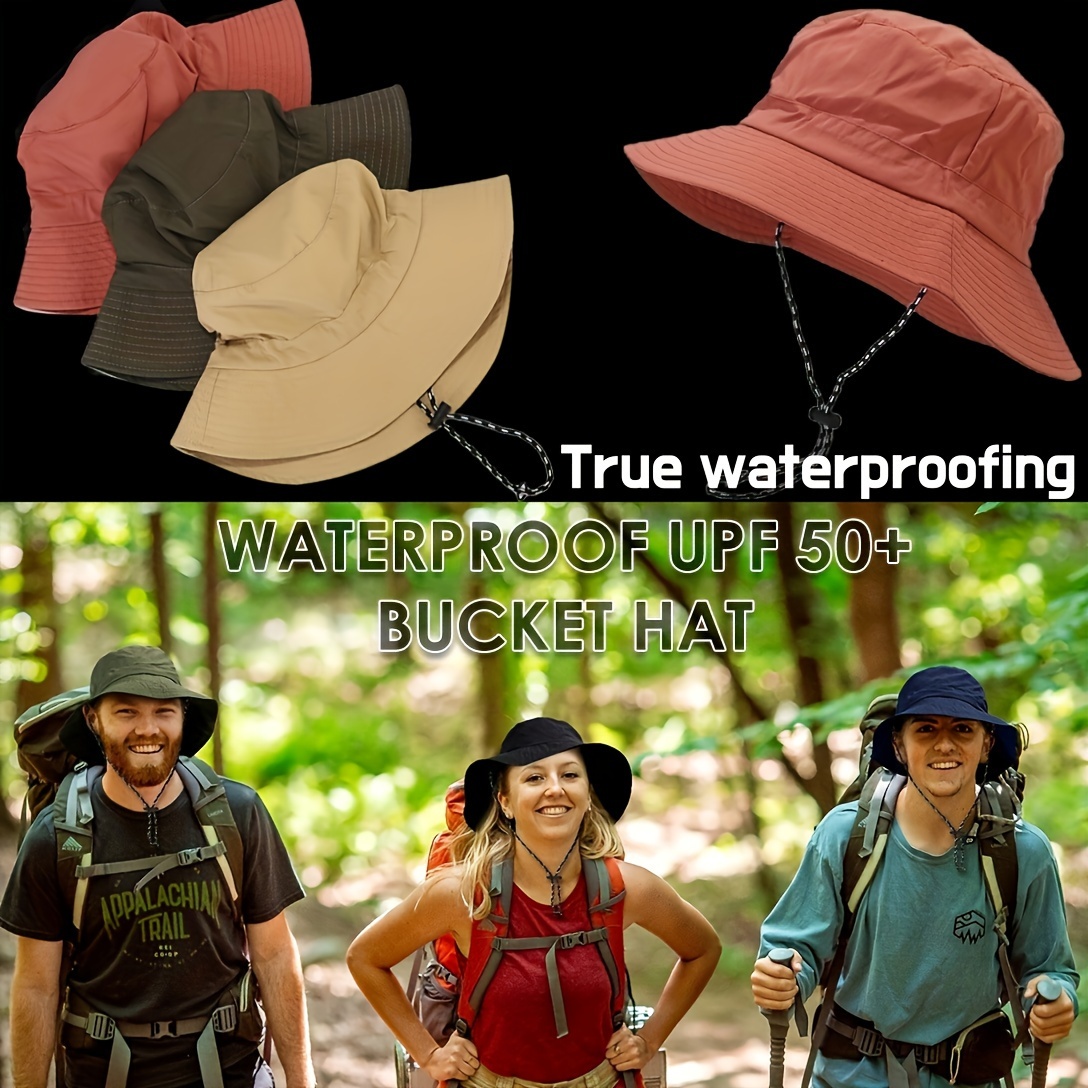 Summer Outdoor Waterproof Foldable Bucket Hat Wide Brim - Temu