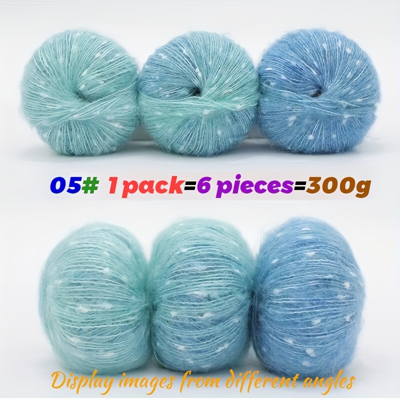 Image of Colorful Gradient-dyed Long-section Mohair Yarn For Handmade Knitting Of Coats, Scarves, Sweaters, Neck Warmers, And Shawls