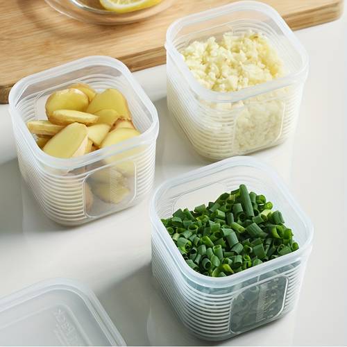 7pcs set freezer storage containers onion ginger garlic refrigerator fruit and vegetable storage box kitchen spices compartmentalized test storage box mothers day gift