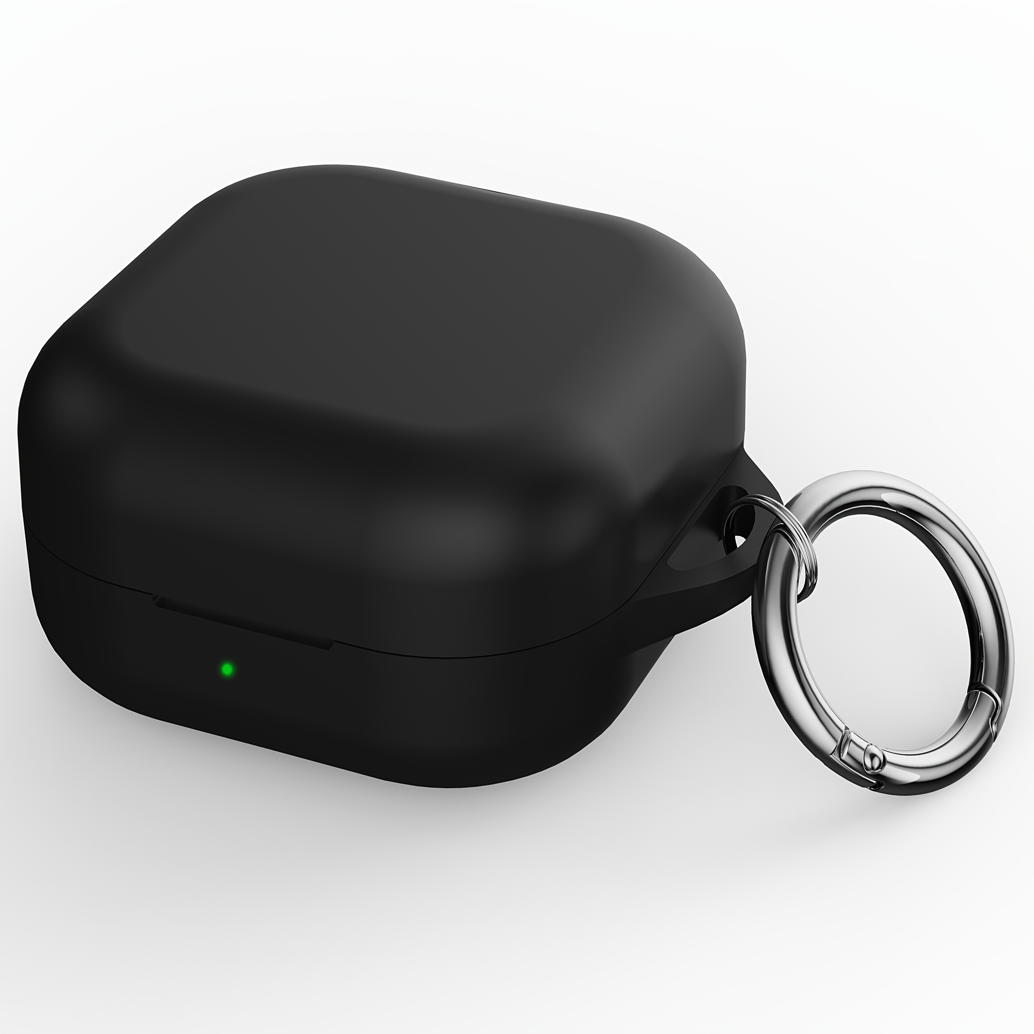 TEMU Suitable For Galaxy Buds4 And Silicone Solid Cover Case Thickened 2mm Anti-drop Easy Style With Round Carabiner