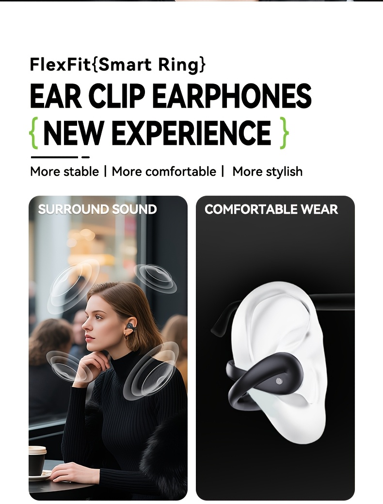 [Acer official genuine] TWS Wireless Headset Heavy Bass Stereo Sound Ultra Long Life Sport Running Clip On Ear Low Latency Gaming Mode HIFI Audio Lightweight Touch Control Design Stylish Design Long Wear No Pain Learning/Telephone/Business/Music Christmas Gift/Valentine's Gift Recommended Multi-Device Compatible Mobile Phone/Tablet/Laptop Built-in Microphone with Type-C Charging Case