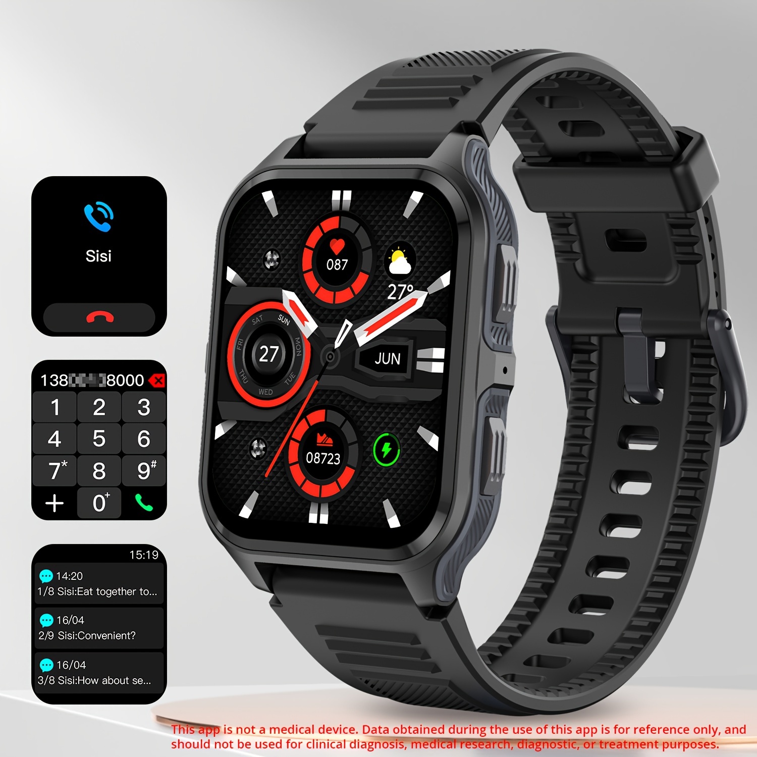 Amazfit Bip 3 - Reloj inteligente para iPhone Android, rastreador de  fitness con pantalla grande de 1.69 pulgadas, duración de la batería de 14  días