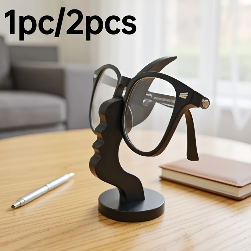 1pc glasses holder stand modern curved glasses stand elegant side face glasses holder minimalist   protective glasses case for desks or nightstands glasses holder for desk   living room bedroom office