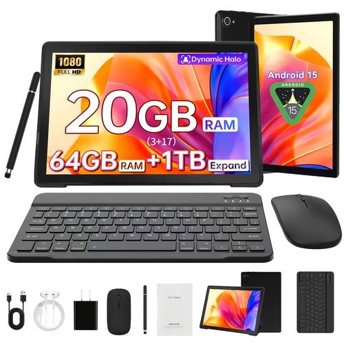15 5 inch display 20gb 3gb base 17gb expandable 64gb rom 6000mah 5000mah battery 2mp 5mp dual cameras expandable up to 1tb storage mode gaming options tablet only tablet keyboard mouse head