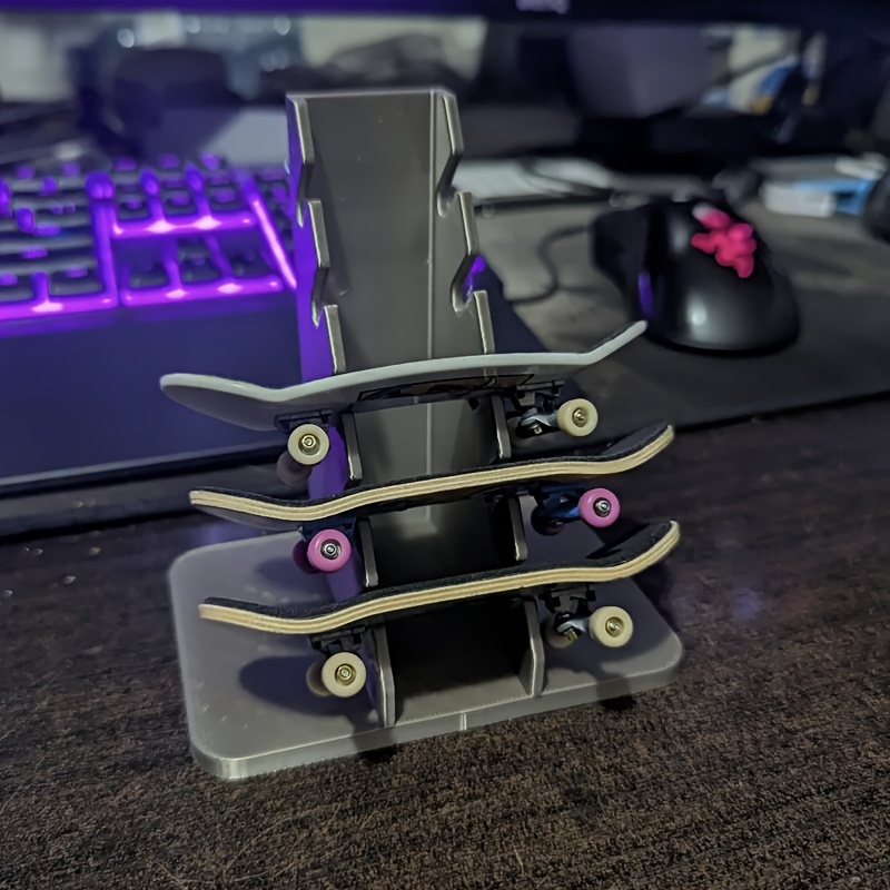 TEMU Finger Skateboard Oppbevaringsstativ, Oppbevaringsutstyr, Finger Skateboard Displaystativ, Skrivebordsoppbevaringsstativ, Finger Skateboard