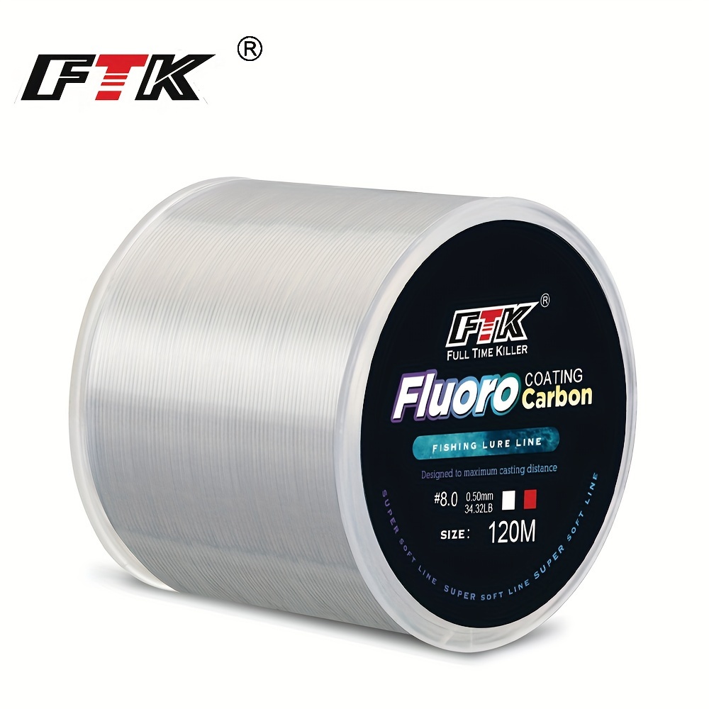 

Ligne de Pêche en Nylon Monofilament Haute Résistance FTK, 120m (394ft), 4.136LB-34.32LB - Parfaite pour les Pêcheurs, Couleurs Mélangées