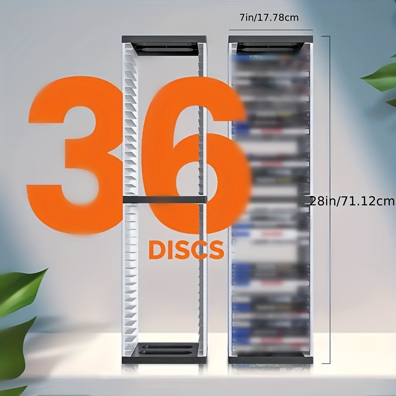 Video Game Storage Tower 36 Cd Disc Blu ray Case Ps5 Temu