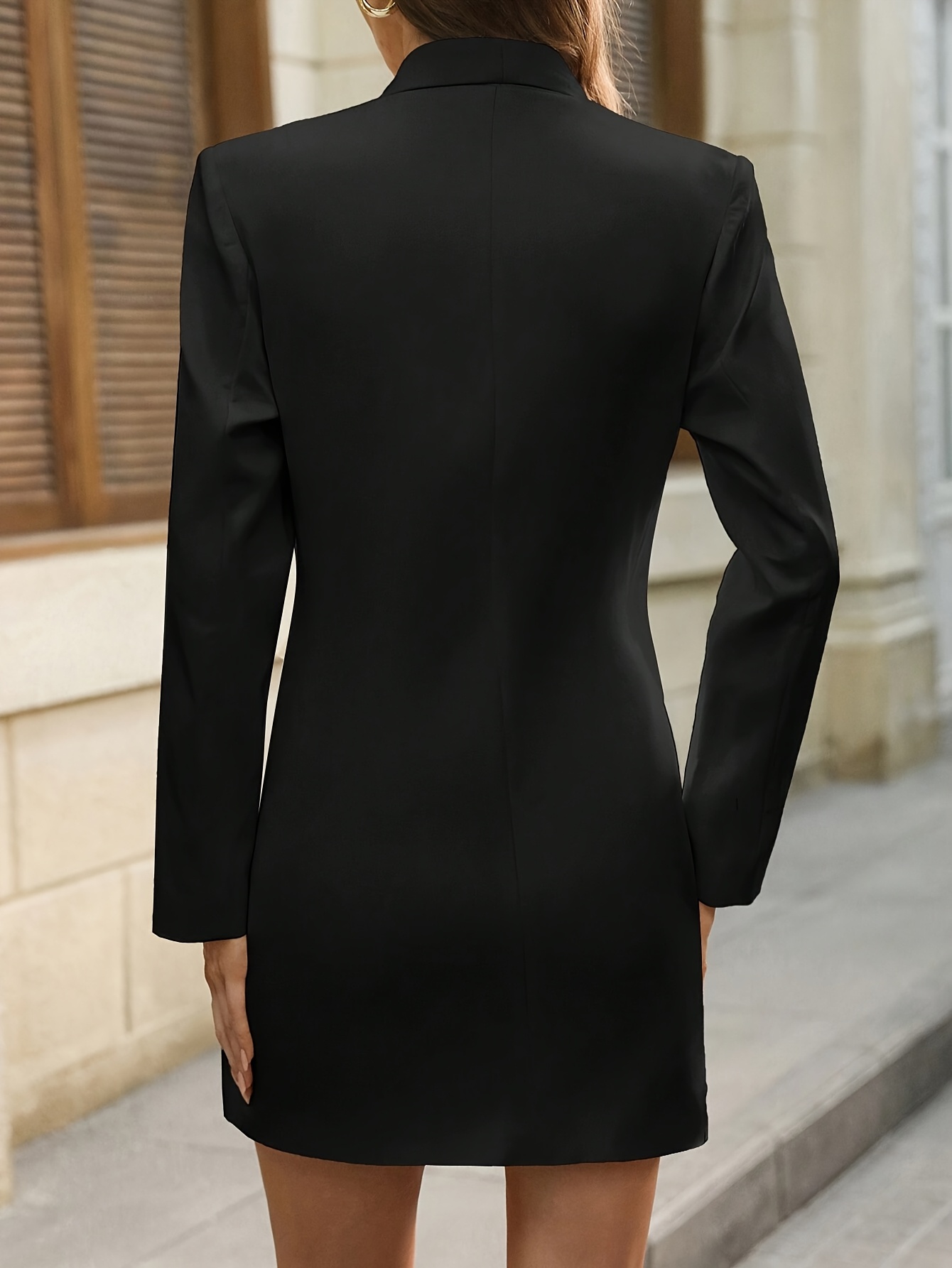 black bow collar long sleeve blazer sheath midi dress Black Bow Collar Long Sleeve Blazer Sheath Midi Dress