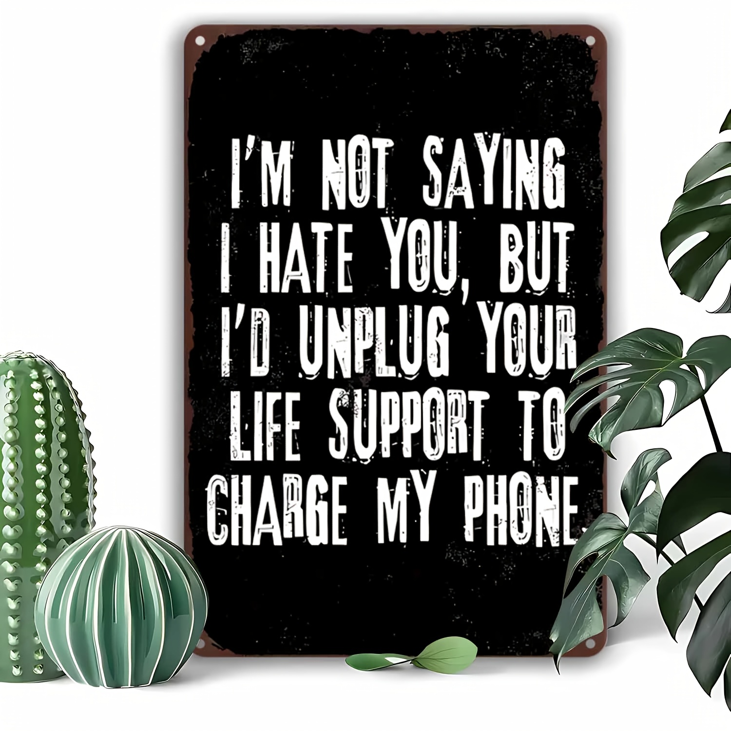 TEMU 2d Flat 2d Flat - 2d Flat, 2d Flat 1pc Vintage Wooden Hanging Sign, With Hanging Rope " Saying I , But I Will Your Ventilator" Funny Sarcastic