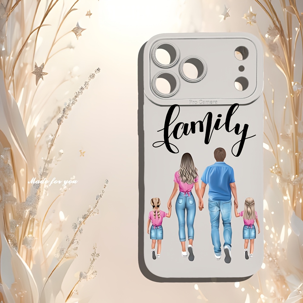 TEMU Phone Case: Warm Family Pattern Phone Case For Iphone 17/16/15/14/13/12/11/xs/xr/x/plus/pro/ - A Gift For Family, &