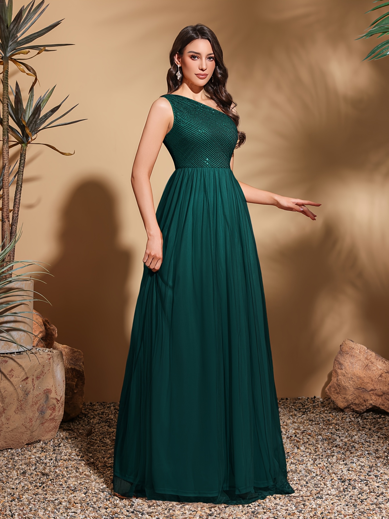classy elegant evening dresses Off-Shoulder Long Classy Formal Dress with Side Slit Emerald / XSmall