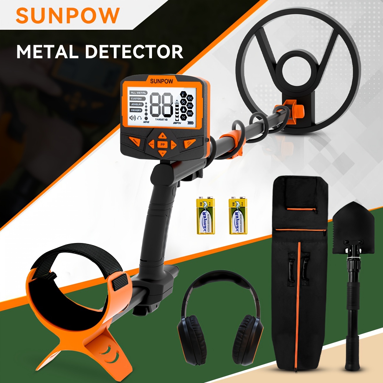 

Sunpow Metal For Adults - 5 Gold -interference, , Dsp , 11" Detection Metal Detectors - Otmd09 (: The Box Is Not )