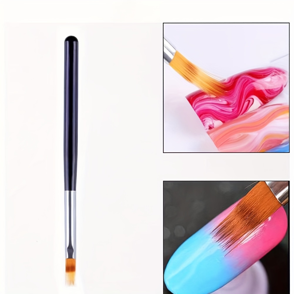 

Nail Art Brushes Set - Gradient Ombre Painting Brush, Unscented For Blushing, Lace Flowers, And Nail Art Designs