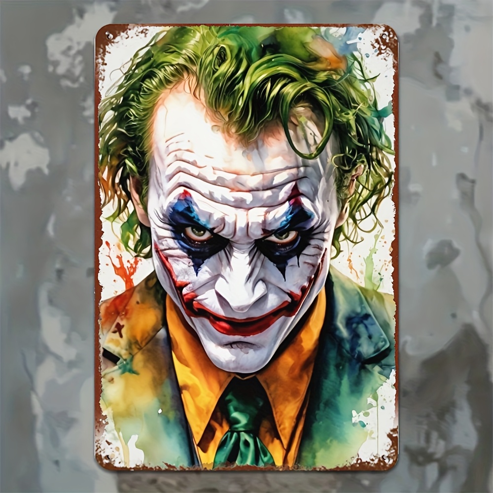 TEMU 1pc, Authorized, , A Beautifully Designed Sign Themed Around Joker, Decor, 8x12 Inches, Personalized Print, Suitable For Wall Decorations In