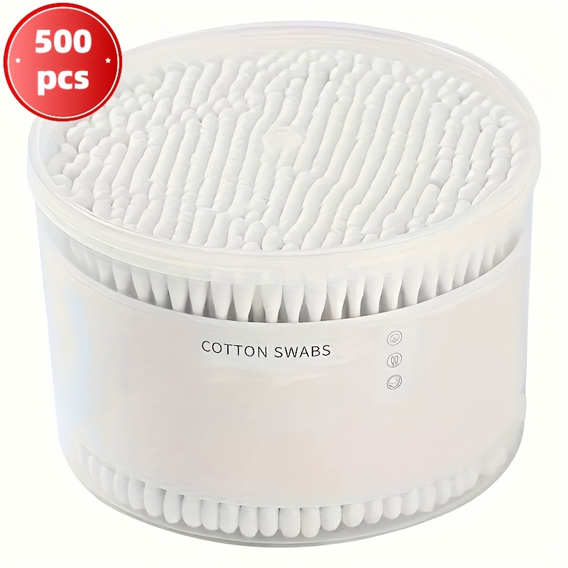 80/200/500pcs Tip Round Thick Swab Disposable Ear Cleaning Rod/attached Storage Box Or Bag Disposable Cleaning Swab