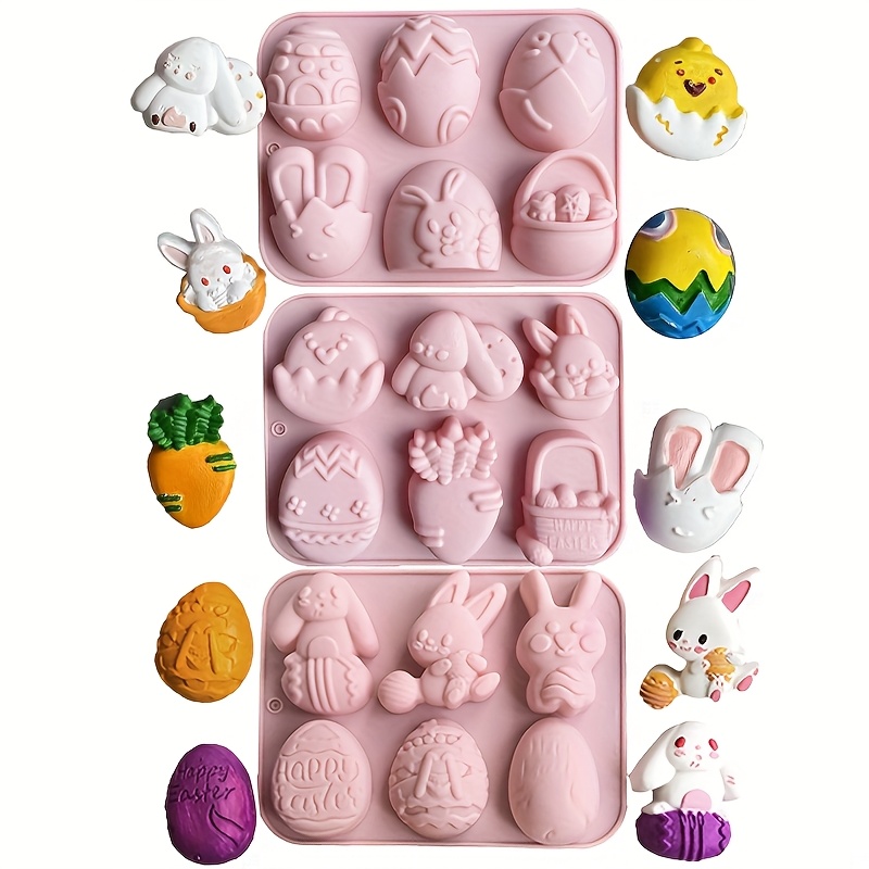 

Easter Bunny & Egg Silicone Mold For Handmade Soaps And Candles - Crafting Tool