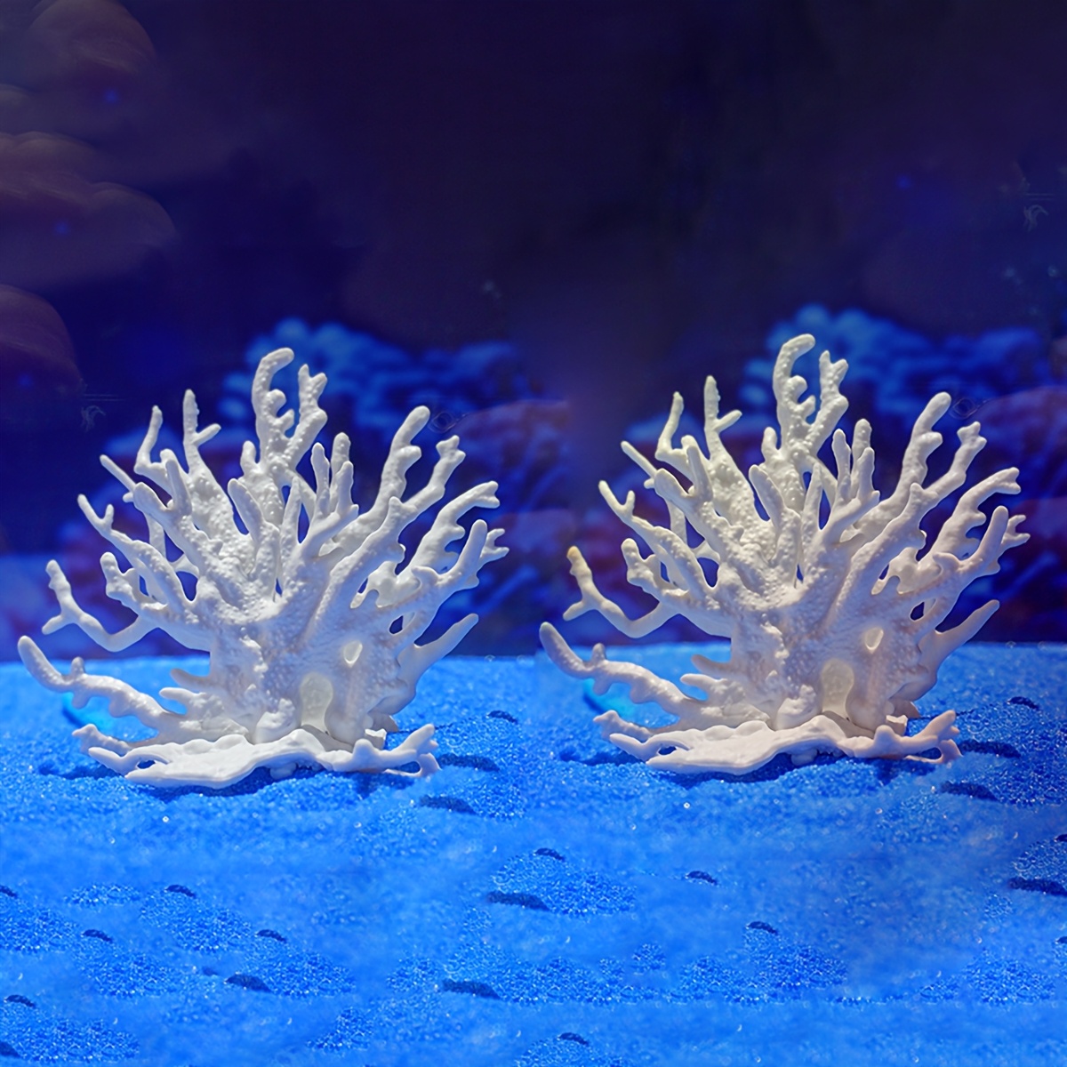 E-shop 2 Stück Kreative Unterwasser Korallen Dekoration Ornamente Aquarium Fisch Tank Schildkröten Tank Dekor Statuen