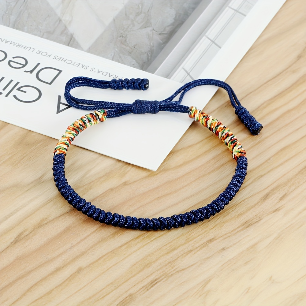 Multicolor Thread Woven Lucky Bracelet Women's Ethnic Jewelry Gift