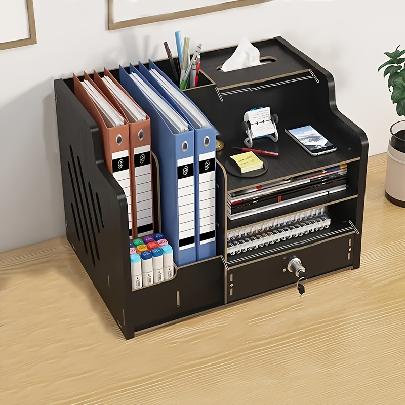 Assembly Office Supplies, Stationery, Desktop Folder, Storage Box, Paper Desk, Miscellaneous Items Sorting, Book Storage Rack