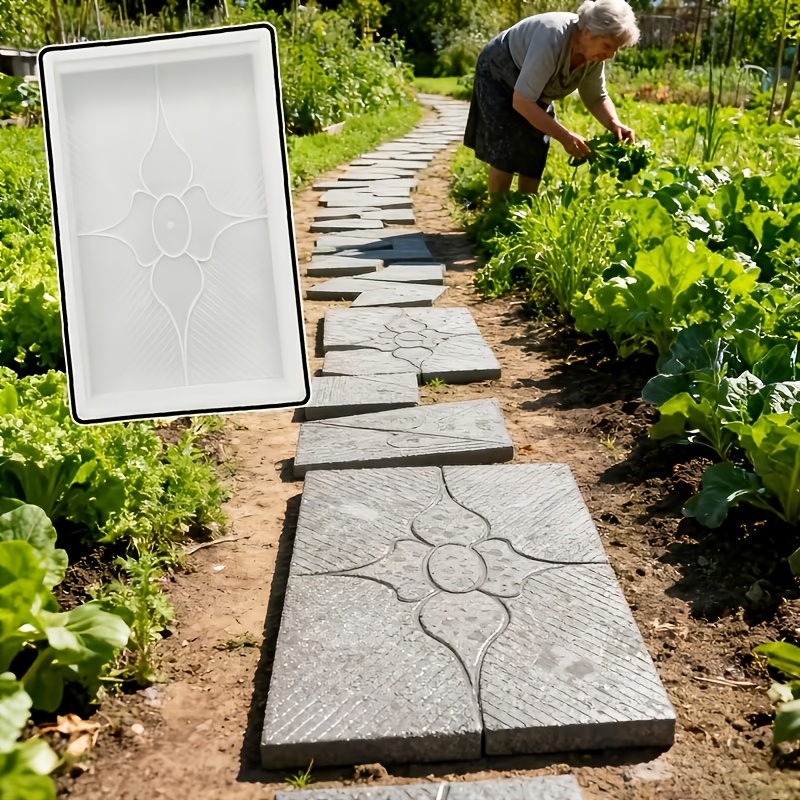 outdoor landschaftssteinformen | 5 szenarien verfügbar und betonformen | zum gießen von steinplatten, betonpflastersteinen | wiederverwendbare betonpflastersteinformen |   für terrassenvergrößerung, hofbelag, gartenwege