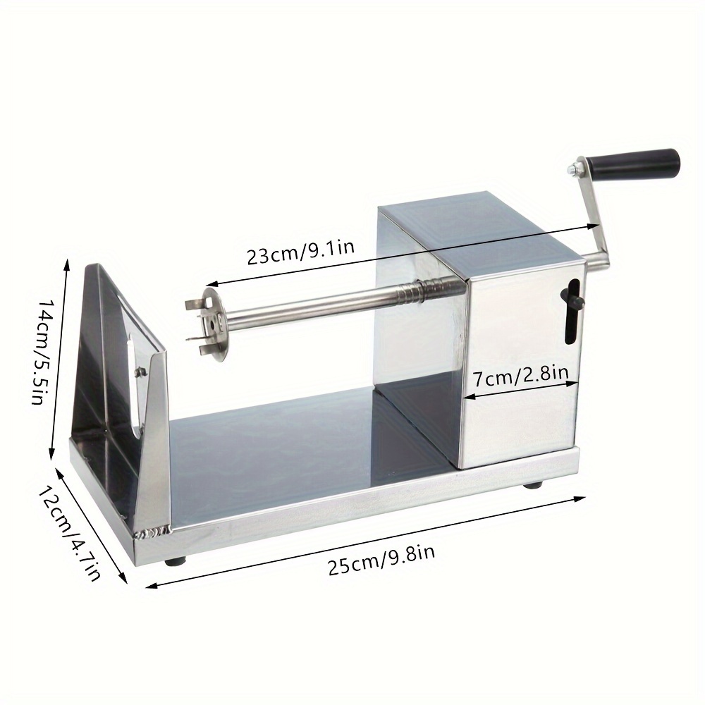 TEMU Silvery Spiral Chipper Potatoes Chips Cutter Machine Kitchen Tool