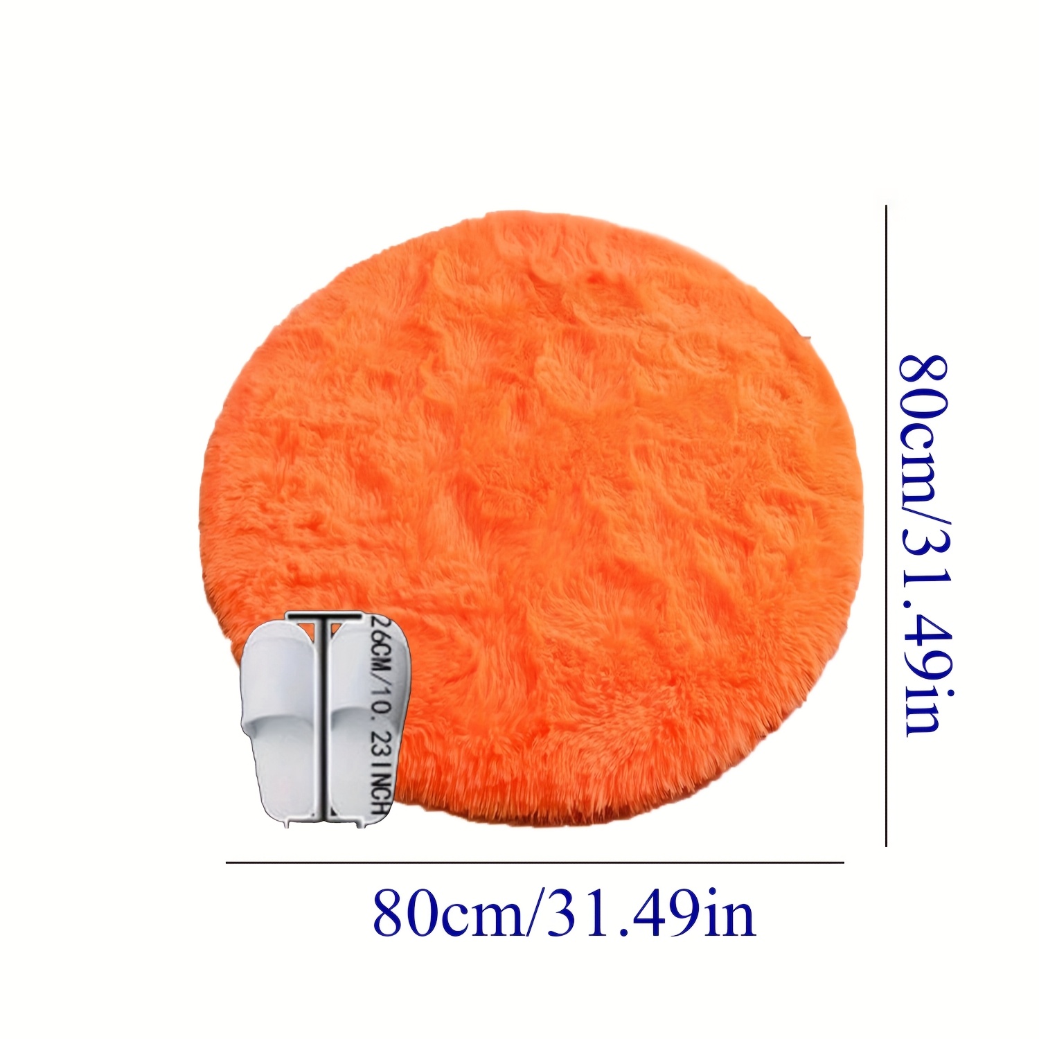 TEMU 1pc Orange Round - Soft, Touch, Machine-made Polyester, Perfect For Bedroom, Living Room, And Holiday Decor, Versatile Use In Bedside Or Lounge,