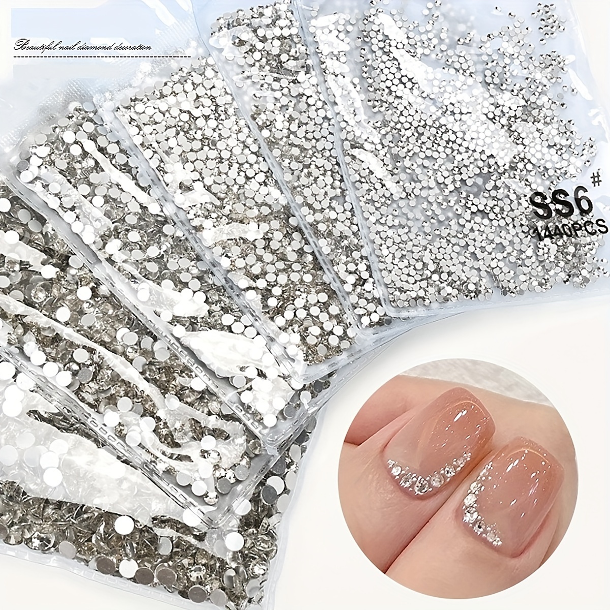 

288pcs-1440pcs Art Rhinestones Set, Clear Flatback Diamonds, Jewelry Accessories For Diy , Diamond Painting Supplies, Unscented, Multiple For Jewelry And Decorations