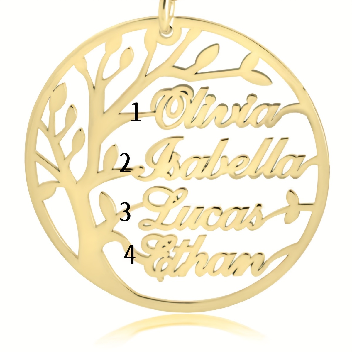 TEMU A Custom Keychain With A Chain, Featuring A Life Pendant That Holds 1-4 Names. A Keychain For Couples , Perfect As A Mother's Day Gift,