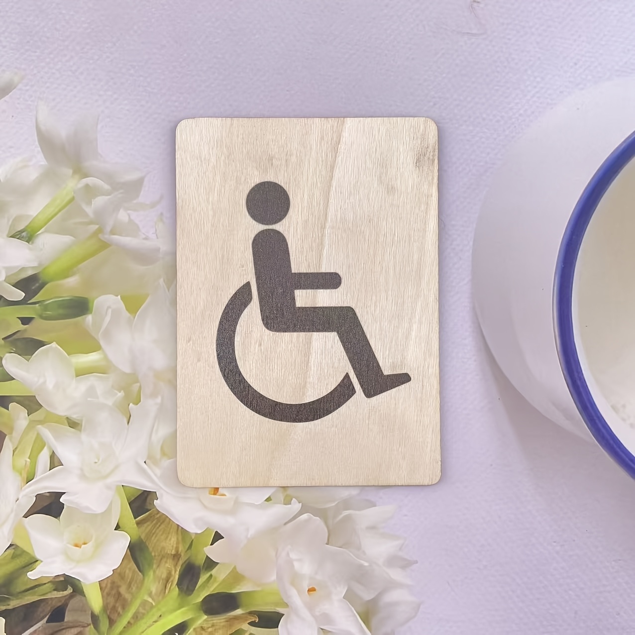 TEMU 2d Flat, A 2d Flat Wooden Sign, A Disabled Toilet Hanging Ornament, 2d Flat