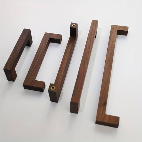 solid wood cabinet handles heavy duty square tube drawer pulls with oil rubbed minimalist modern style solid wood knobs for wardrobes cabinets dressers fits kitchen furniture doors screws included