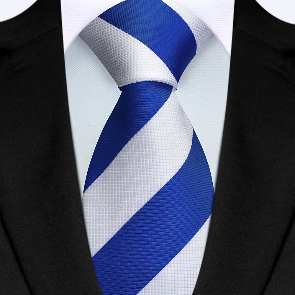 TEMU 1 Men's 8cm Colorful Geometric Tie, High-quality Classic Fashion Wedding Party Prom Business Tie