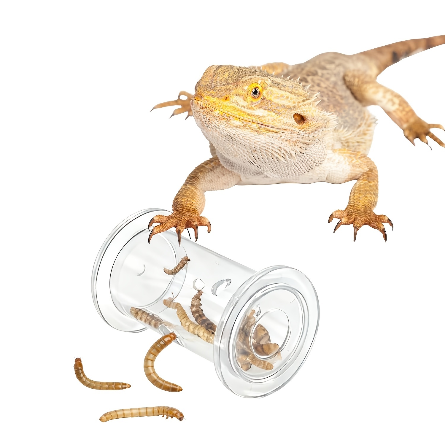 [Feeding Toys for Reptiles] Feeding Toys for Bearded Dragons, Interactive Toys for Lizards, Decorative Items for Reptile Eco-Boxes, And for Small Animals Like Geckos, Lizards, Bearded Dragons, And Chameleons, Without Battery