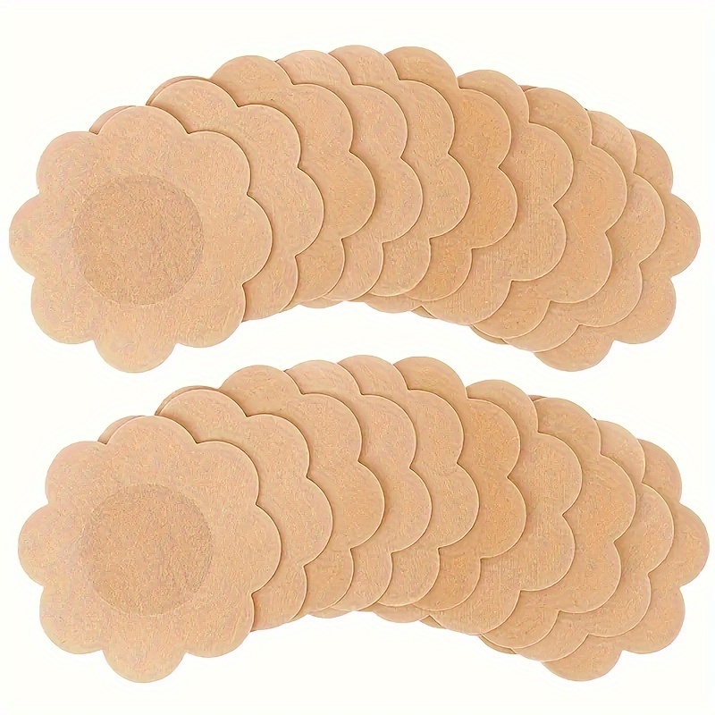 10/20/50/100pcs Disposable Invisible Nipple Covers - Ultra-Thin Breathable Non- Fabric, Anti-Convex Point Design, Round & Flower Shapes for Seamless Under Clothing, Women's Fashion & Lingerie Accessories, Discreet Underwear, Floralshaped Patches, Ultrathin Material