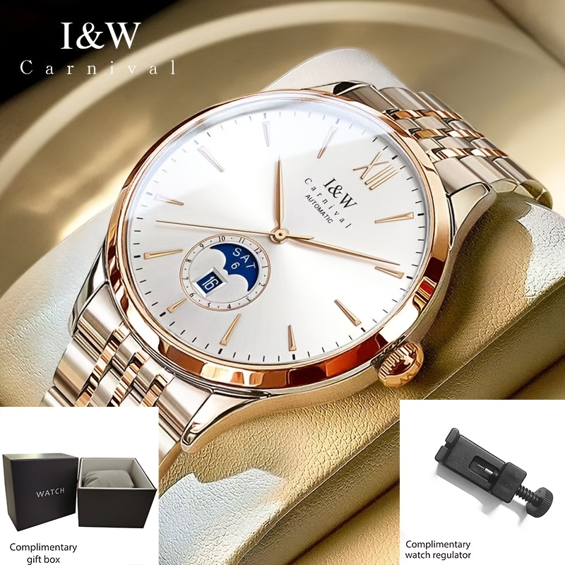 [iw Carnival] High-end Series Brand Mechanical Watch, Men's With Movement, Perfect Gift For Holidays, Without Battery