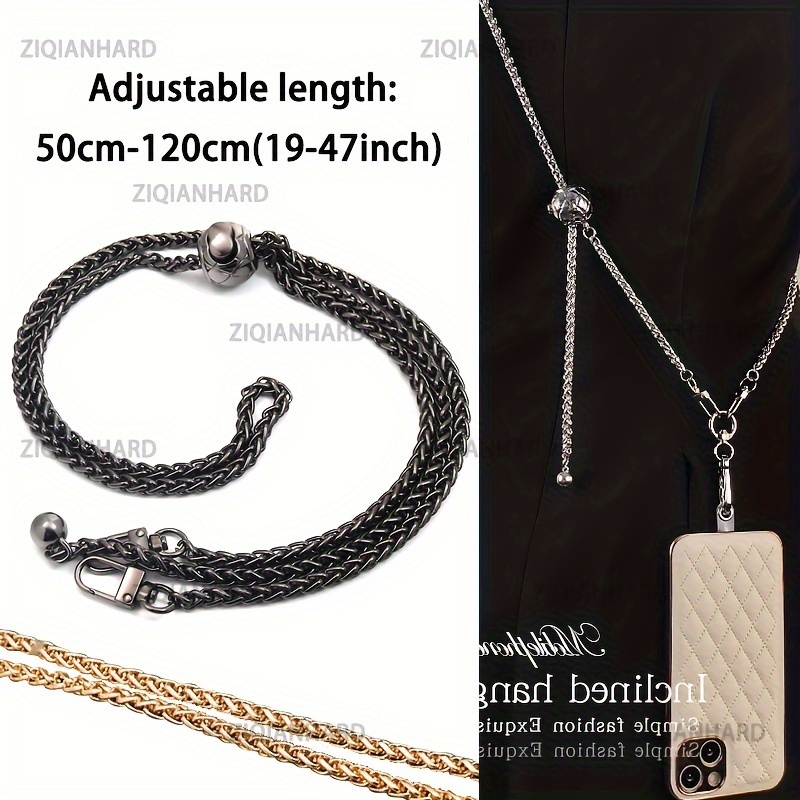 

1pc Diy Bag Chain, Adjustable Length 50cm-120cm For Diy Shoulder Bag Strap, Phone Case Diagonal Cross Chain Replacement