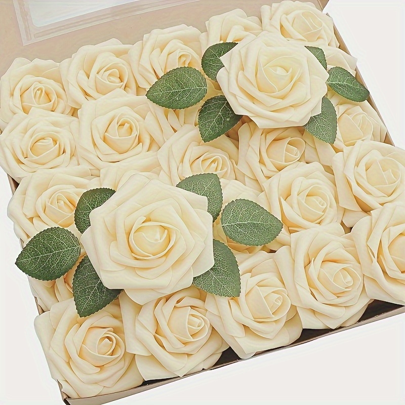 

[customer ] 25pcs Creamy Foam - For Diy , Bridal , Centerpieces &