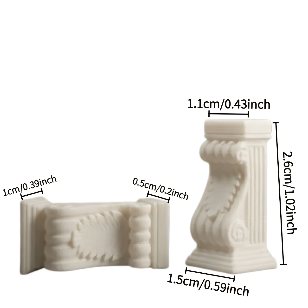 Image of 1:12 Scale Miniature European-style Beam Brackets, Exquisitely Detailed Dollhouse Model House Accessories, Suitable For Dollhouse Model House Decoration, Easter Gifts, Miniature Scene Construction