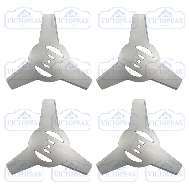 Garden Power Tool Accessories 4pcs 5mm Metallic Blade 3teeth For Electrical Grass Trimmer Brush Cutter