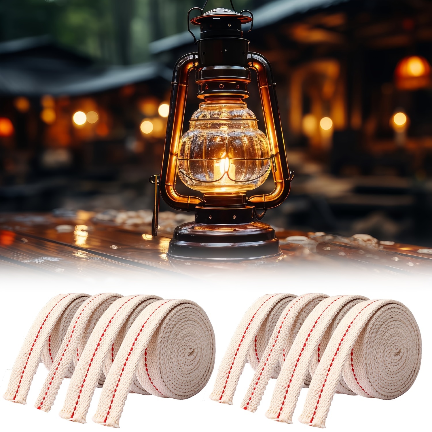 

8pcs Premium Oil Lamp Wicks - Perfect Replacement For Oil Lanterns & Burners, Home Decor