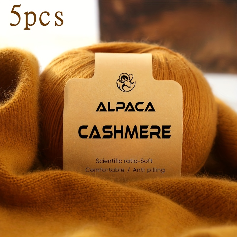 E-shop 5 Knäuel Alpaka Garn - Geeignet zum Stricken und Häkeln - Schals, Tücher, Pullover, Strickjacken, Jacken, Handschuhe, Socken, etc., Gestricktes